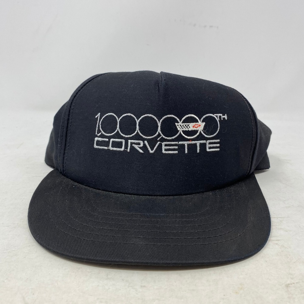 Vintage 1,000,000th Corvette Snapback Hat Black Made in USA‎ New OSFA